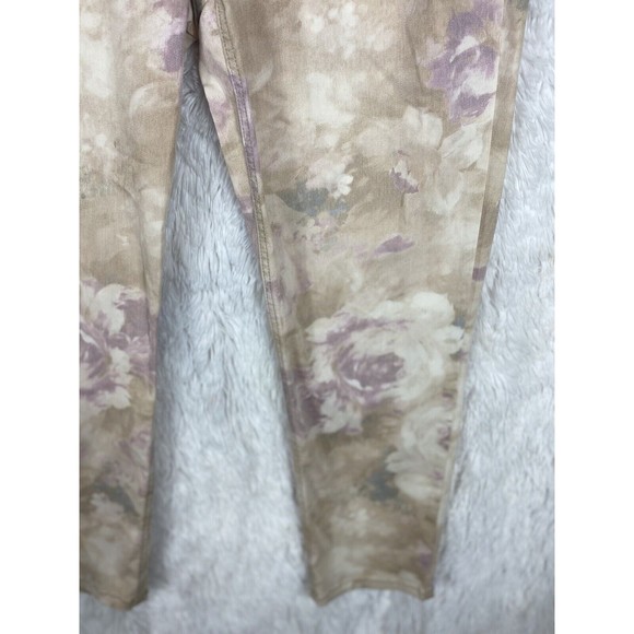 Beau Dawson Stretch Floral Jeans Womens Size 16 Cream Skinny FIT NWT - Picture 3 of 9